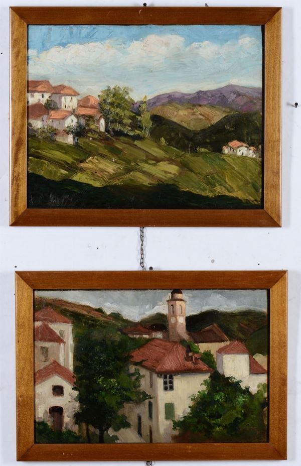 Pittore del XIX-XX secolo Paesaggi montani