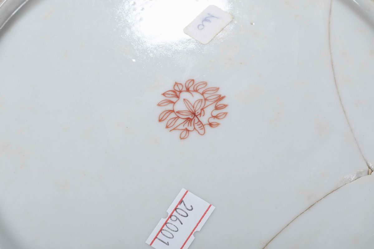 Cinque Piatti in Porcellana Famiglia Rosa, Cina