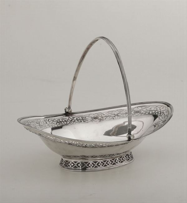 A silver basket, London 1828