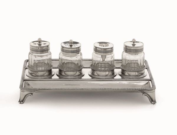 An inkstand with tray, 1900s
