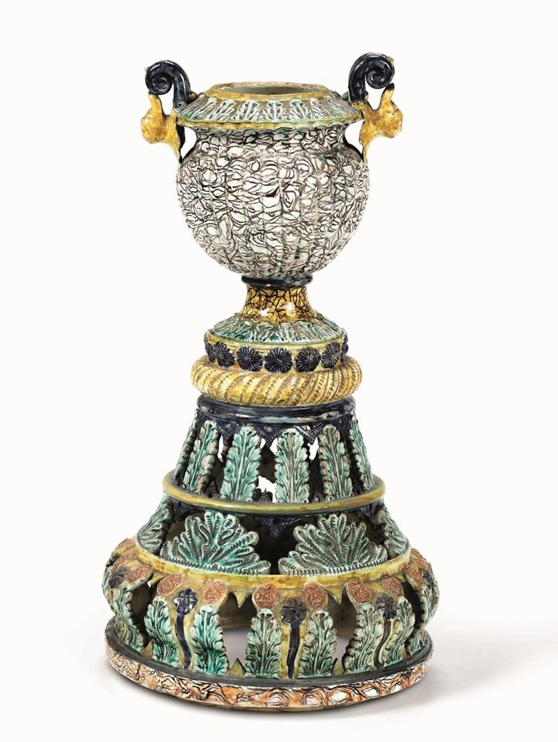 Vaso bruciaprofumi Probabilmente Francia, XIX secolo  - Asta Ceramiche - Asta a Tempo - Cambi Casa d'Aste