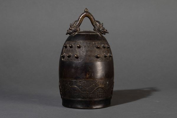 A bronze bell, China, Ming Dynasty, 1600s
