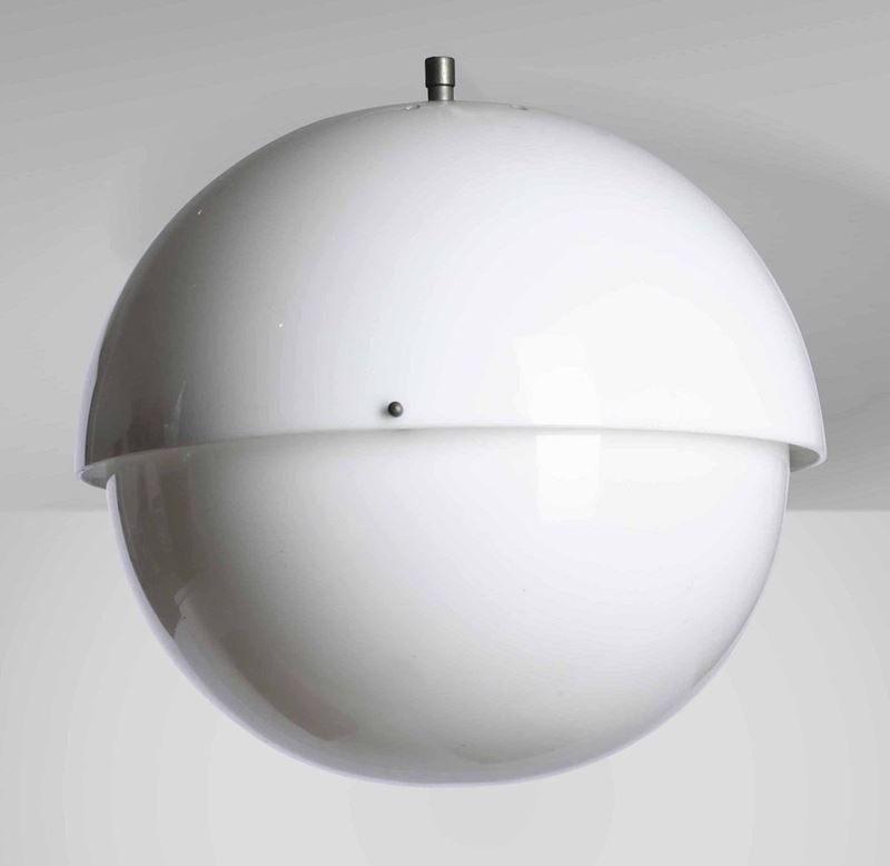 Lampada a sospensione con struttura in metallo e perspex.  - Auction Design Lab - Cambi Casa d'Aste