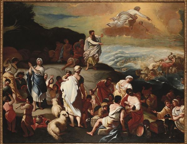Luca Giordano (Napoli 1634-1705), copia da La traversata del Mar Rosso