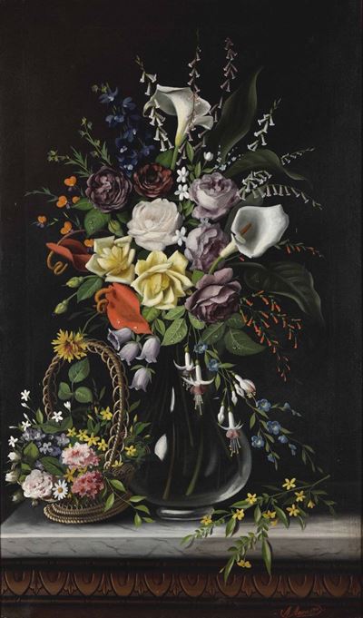 Michelangelo Meucci (1840-1909)natura Morta di Fiori, 1900