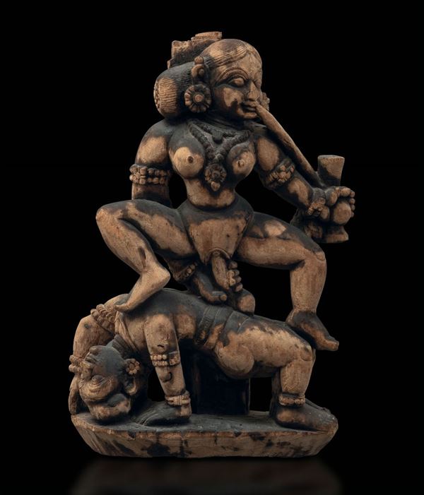 A wooden sculpture, India, 1700s