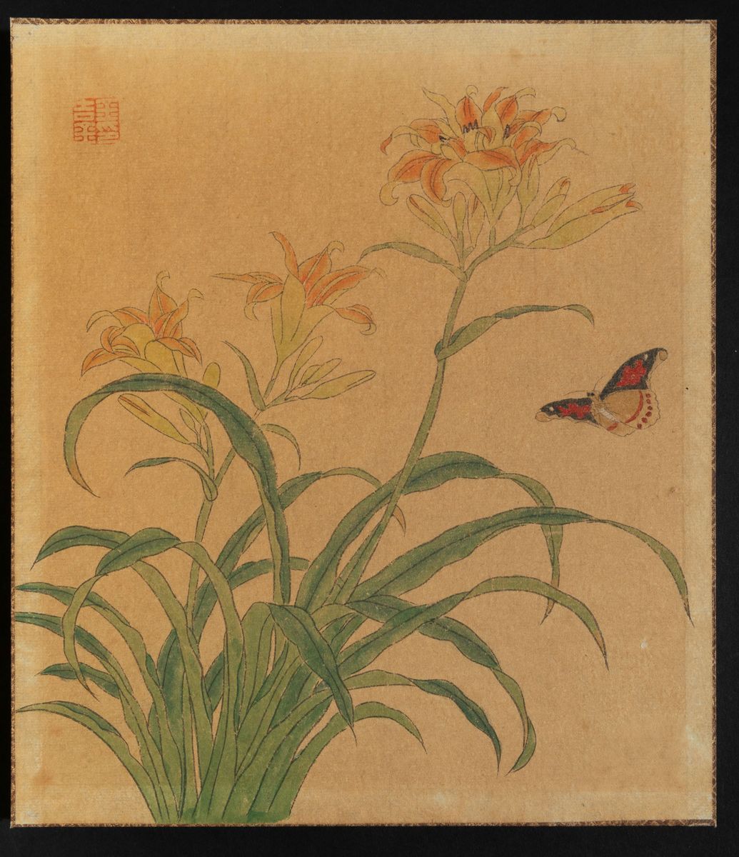 Dieci Disegni su Carta Raffiguranti Soggetti Naturalistici con Fiori, Insetti e Iscrizioni, Cina,...