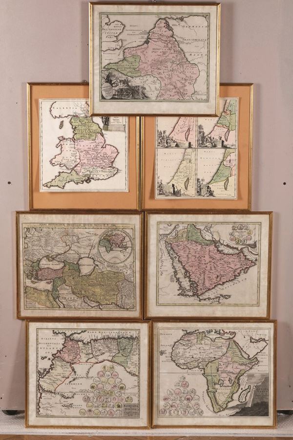 Weigelio, Cristoforo Otto carte geografiche in coloritura coeva, Secolo XVIII