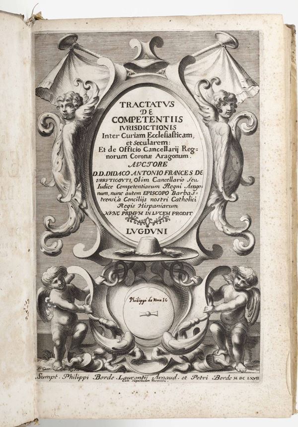 Francés, Diego Antonio Tractatus de competentiis iurisdictionis... Lugduni,Borde, 1667.