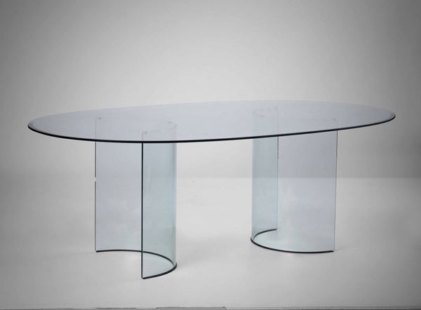 Tavolo in vetro, XX secolo