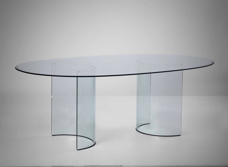 Tavolo in vetro, XX secolo  - Auction Design Lab - Cambi Casa d'Aste
