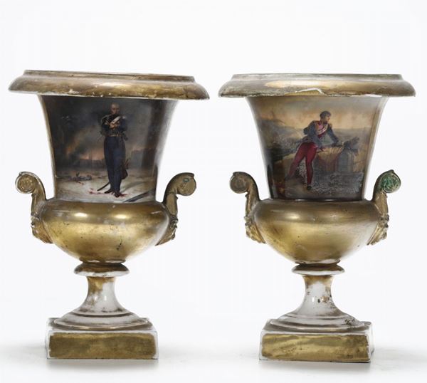Coppia di vasi medici, XIX secolo