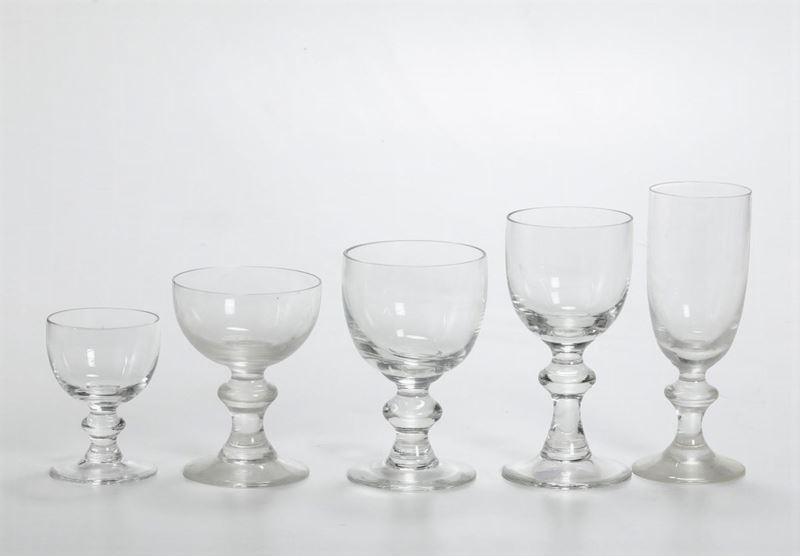 Servizio di bicchieri in vetro  - Auction Antiques III - Timed Auction - Cambi Casa d'Aste