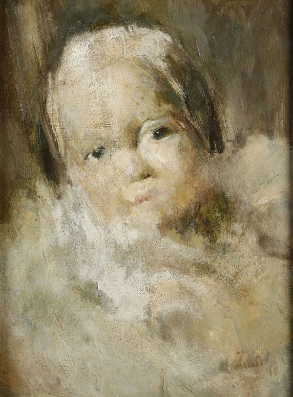 Pittore del XX secolo Ritratto di bambina