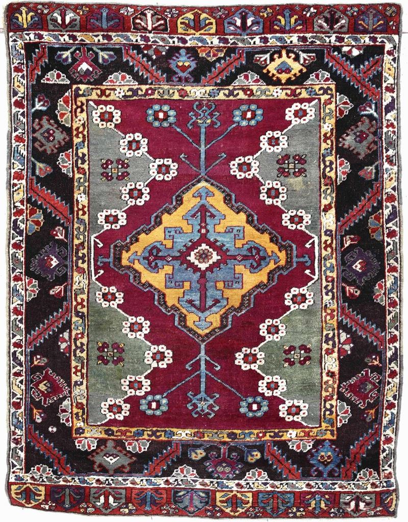 Tappeto Kirshey, Anatolia fine XIX inizio XX secolo  - Auction Carpets - Time Auction - Cambi Casa d'Aste