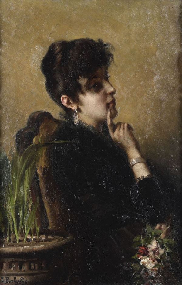 Leopoldo Burlando (1841-1915) Donna