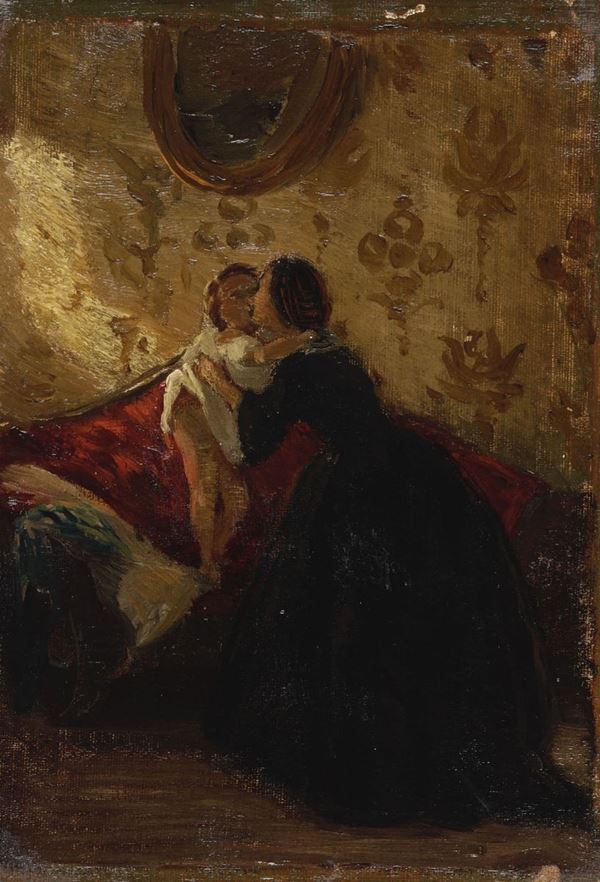 Pittore del XIX-XX secolo Donna con bambino