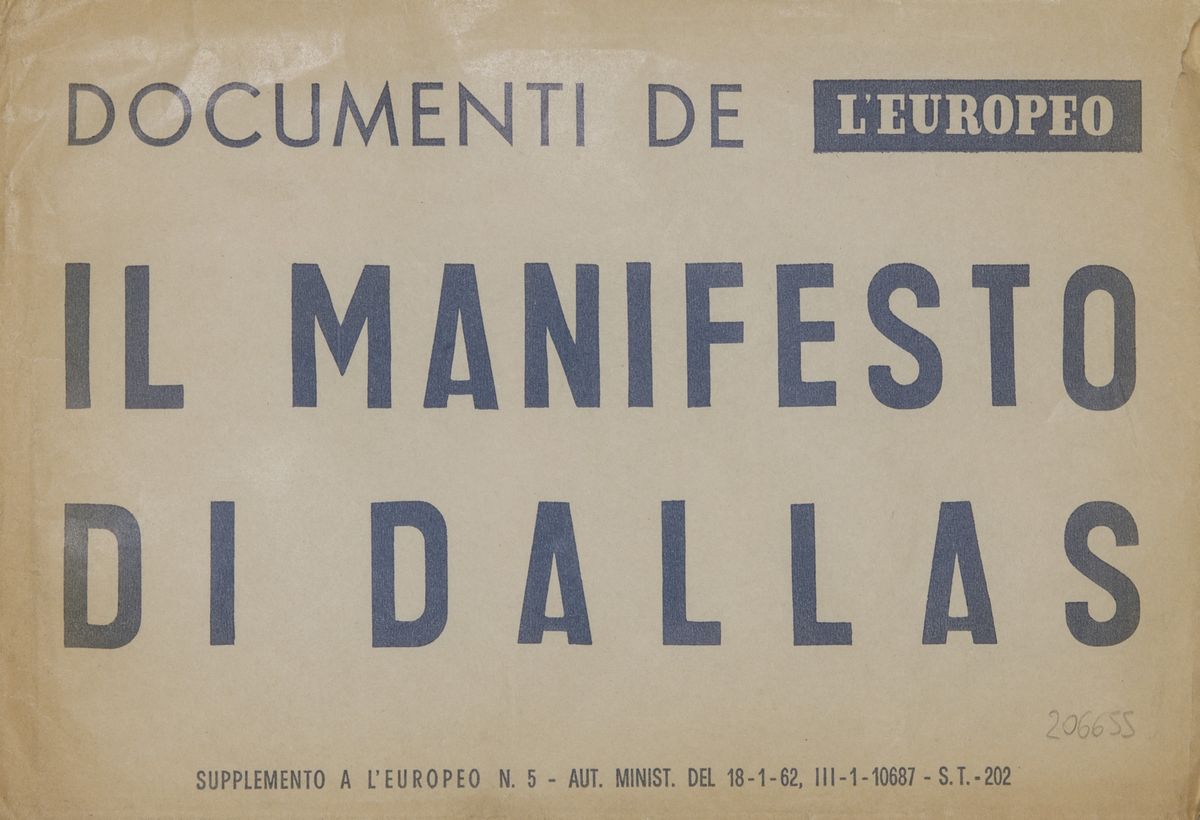 Anonimowanted For Treason [il Manifesto di Dallas]