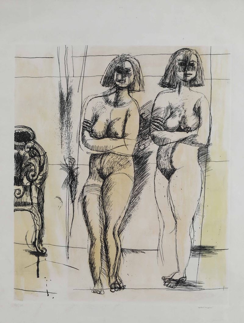 Bruno Cassinari : Senza titolo  - litografia a colori su carta - Auction From the 19th century to contemporary art - Cambi Casa d'Aste