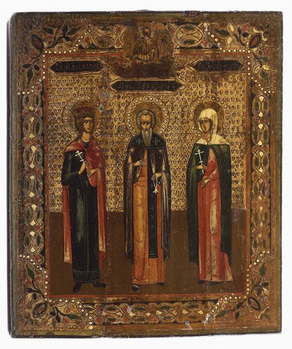 Icona raffigurante Santi, Russia, XIX secolo