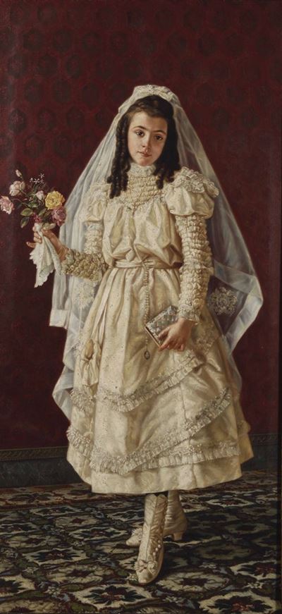 Multedo Oldoino (XIX-XX Secolo)ritratto Femminile, 1899