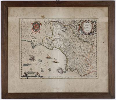 Blaeu, Willem Janszoonterra di Lavoro, Olim Campania Felix. Amsterdam, sec.XVIII.
