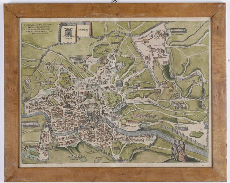 Ligorio, Pyrrho Urbis Romae e situs cum iis quae adhvc conspici... s.l. (1570 ca.)  - Auction Engravings, Views, Maps and Rare Books - Cambi Casa d'Aste