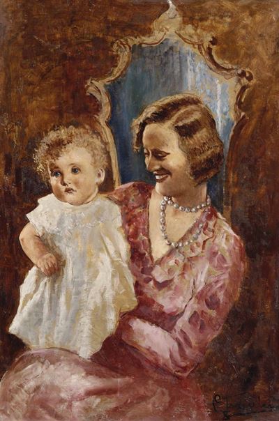 Piero Todeschini (1888-1945)madre con Bambino