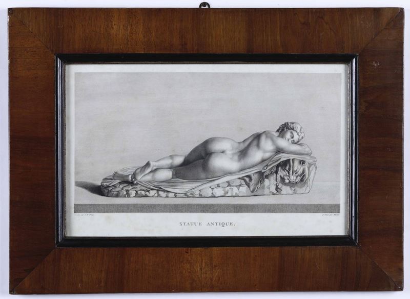 Wicar disegnatore e Marais, incisore Ermafrodito dormiente  - Auction Antiques - Time Auction - Cambi Casa d'Aste