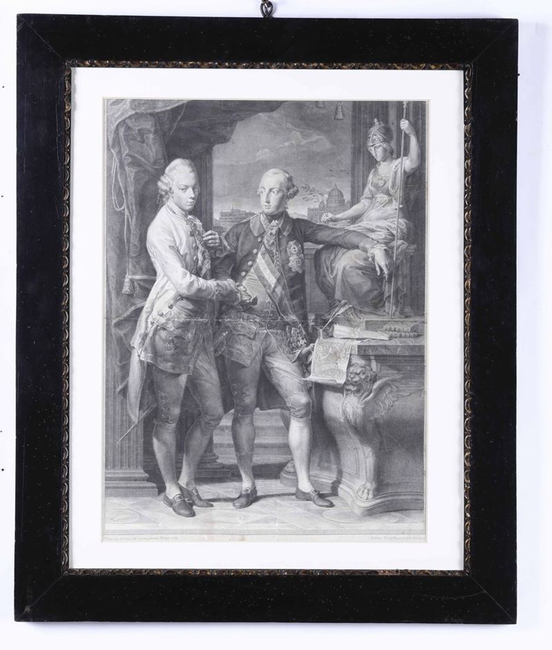 Andrea Rossi L’imperatore Giuseppe II e il Granduca di Toscana Pietro Leopoldo si danno la mano 1775  - Auction Antiques - Time Auction - Cambi Casa d'Aste