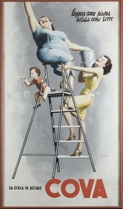 Gino Boccasile (1901-1952)leggera Come Piuma, Solida Come Torre.