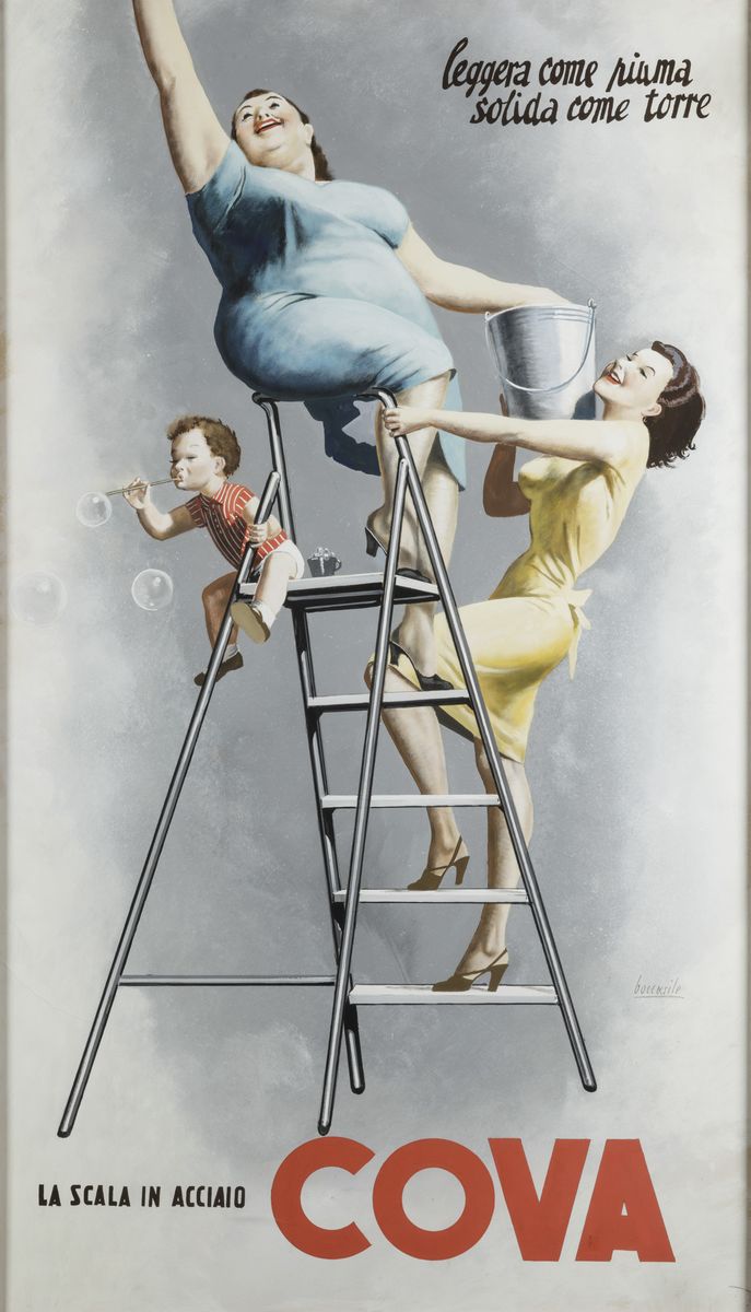 Gino Boccasile (1901-1952)leggera Come Piuma, Solida Come Torre.