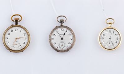 Lotto di 3 Orologi da Tasca