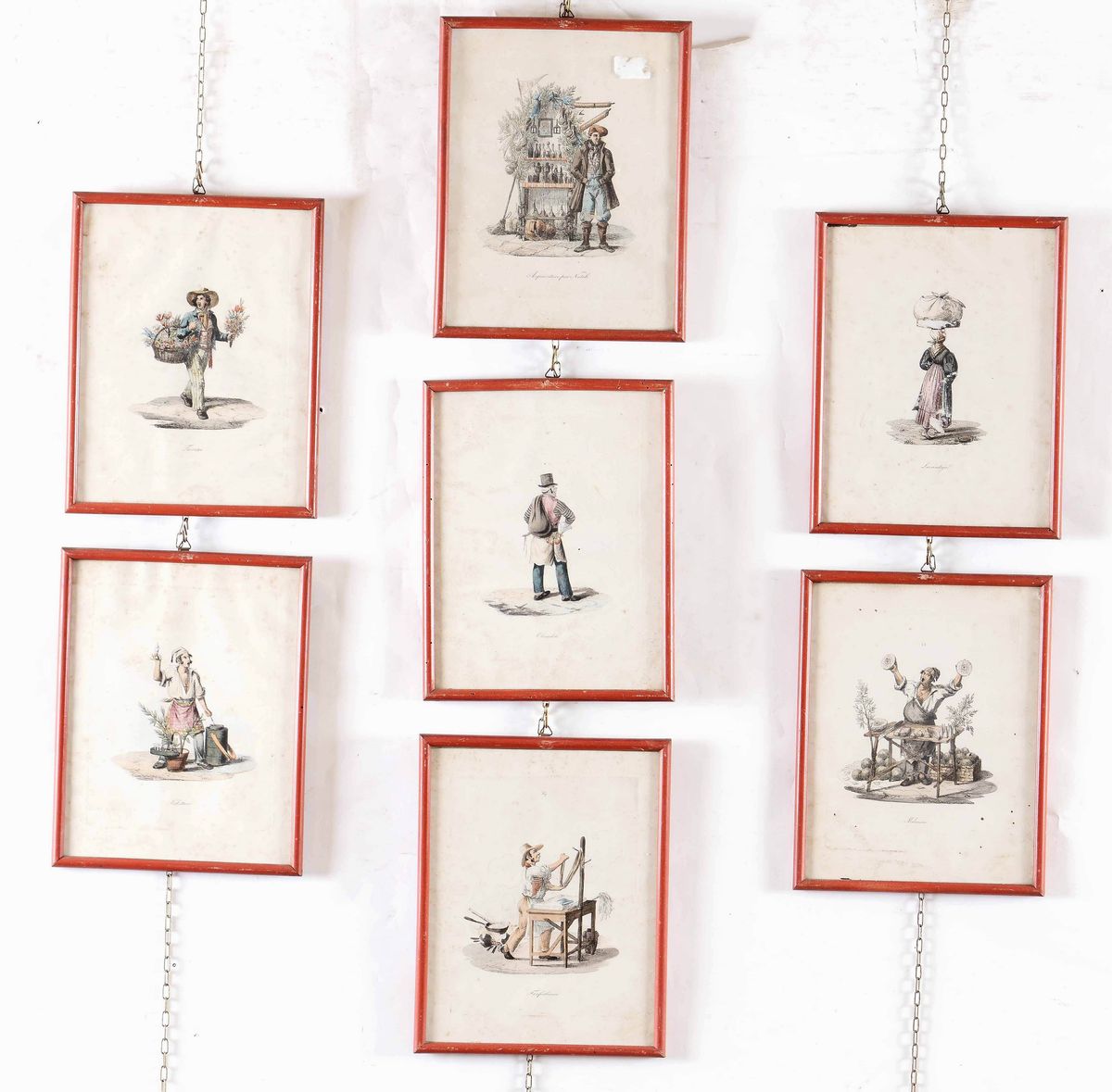Quattordici Stampe Raffiguranti Personaggi, XIX Secolo