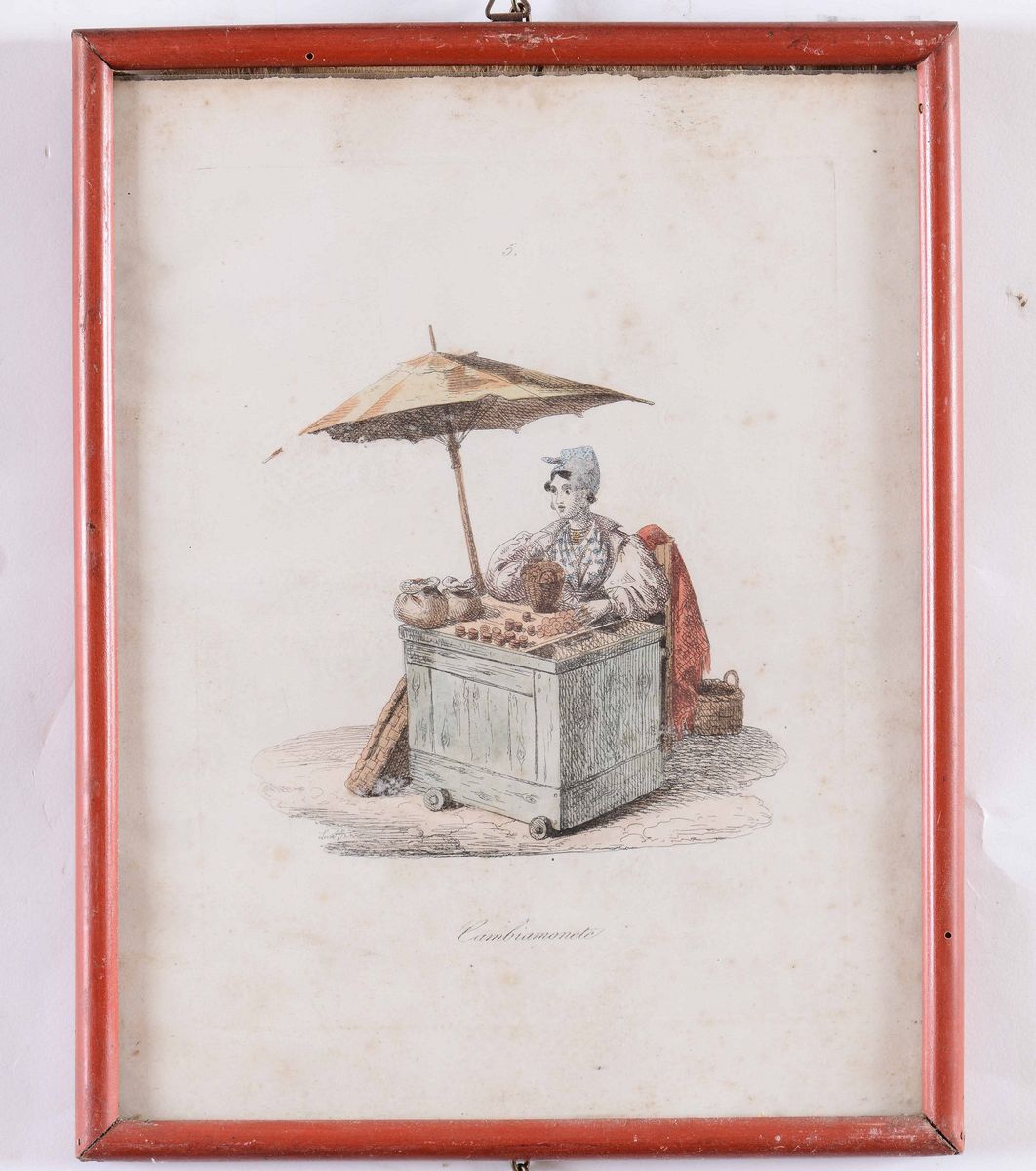 Quattordici Stampe Raffiguranti Personaggi, XIX Secolo