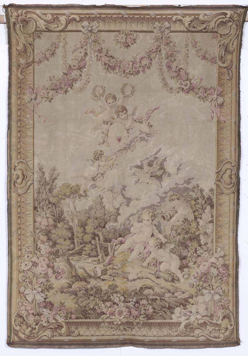 Arazzo fatto su telaio meccanico inizio XX secolo  - Auction Carpets - Time Auction - Cambi Casa d'Aste