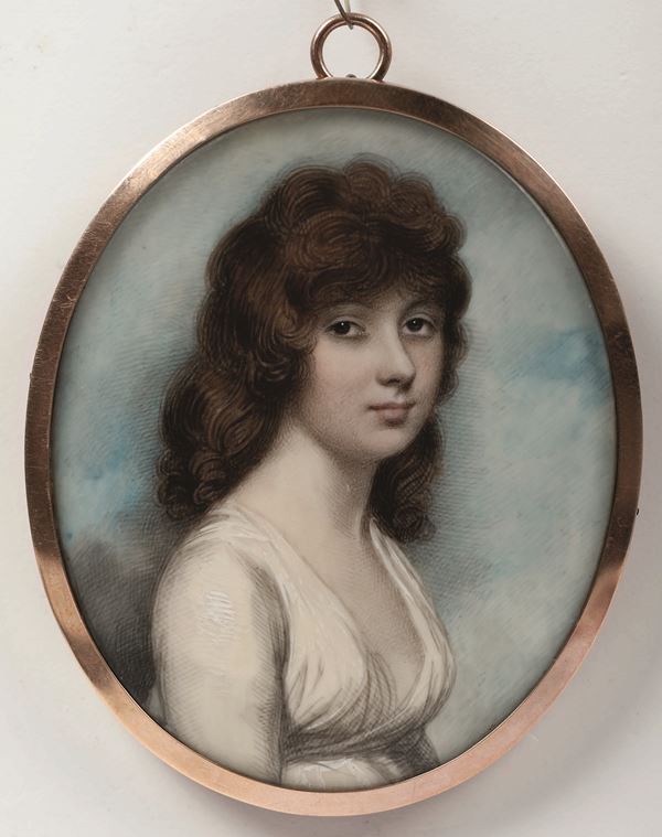 A miniature painting of Miss Crawford, A. Plimer Miss. Crawford