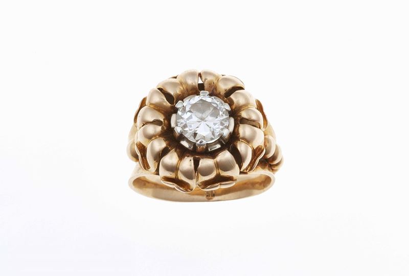 Anello con diamante di vecchio taglio  - Auction Jewels - Time Auction - Cambi Casa d'Aste