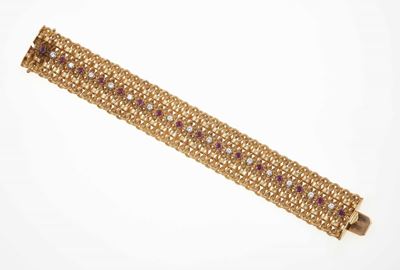 Bracciale con Diamanti e Rubini