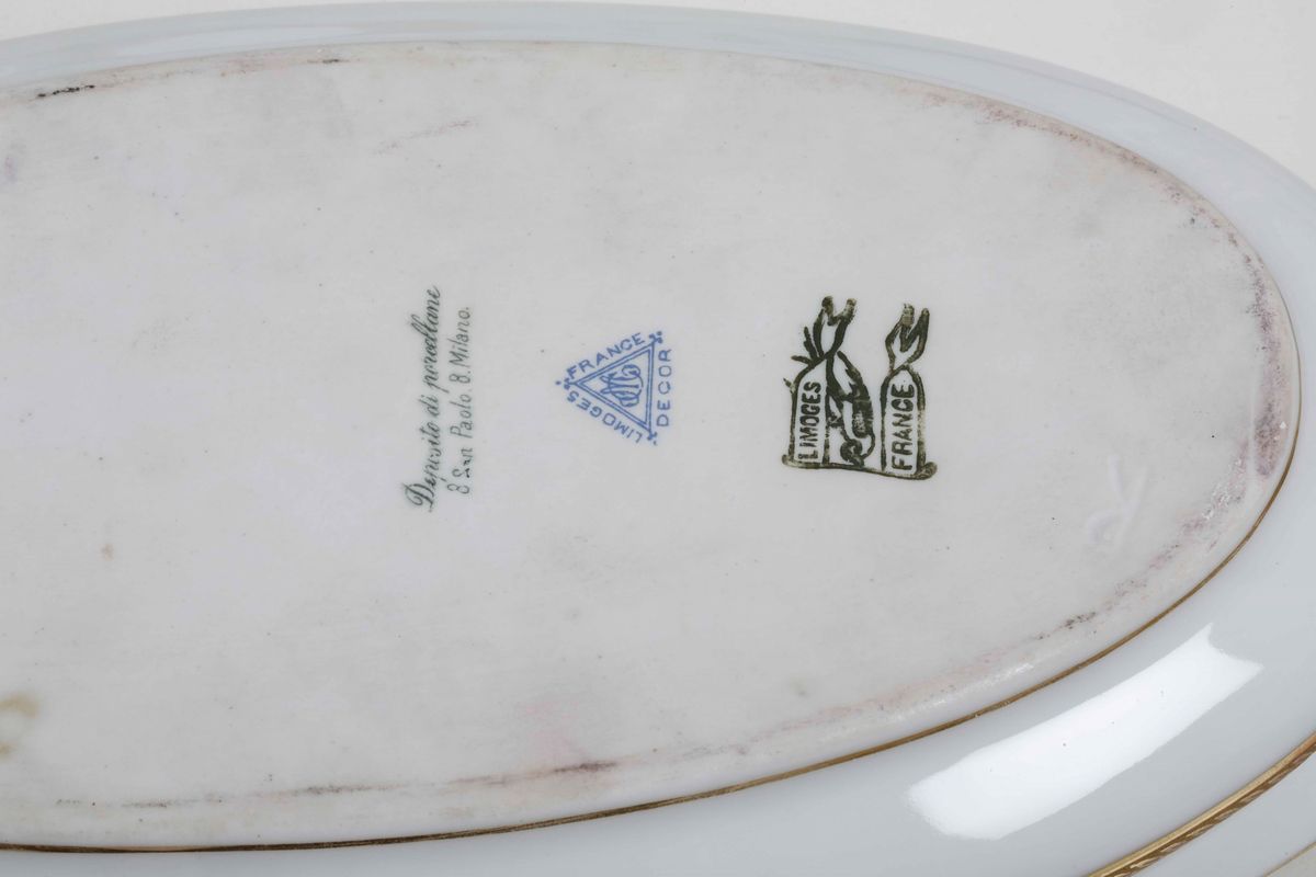 Servizio da Tavola Francia, Limoges, Manifattura Charles Martin, Prima Metà del XX Secolo