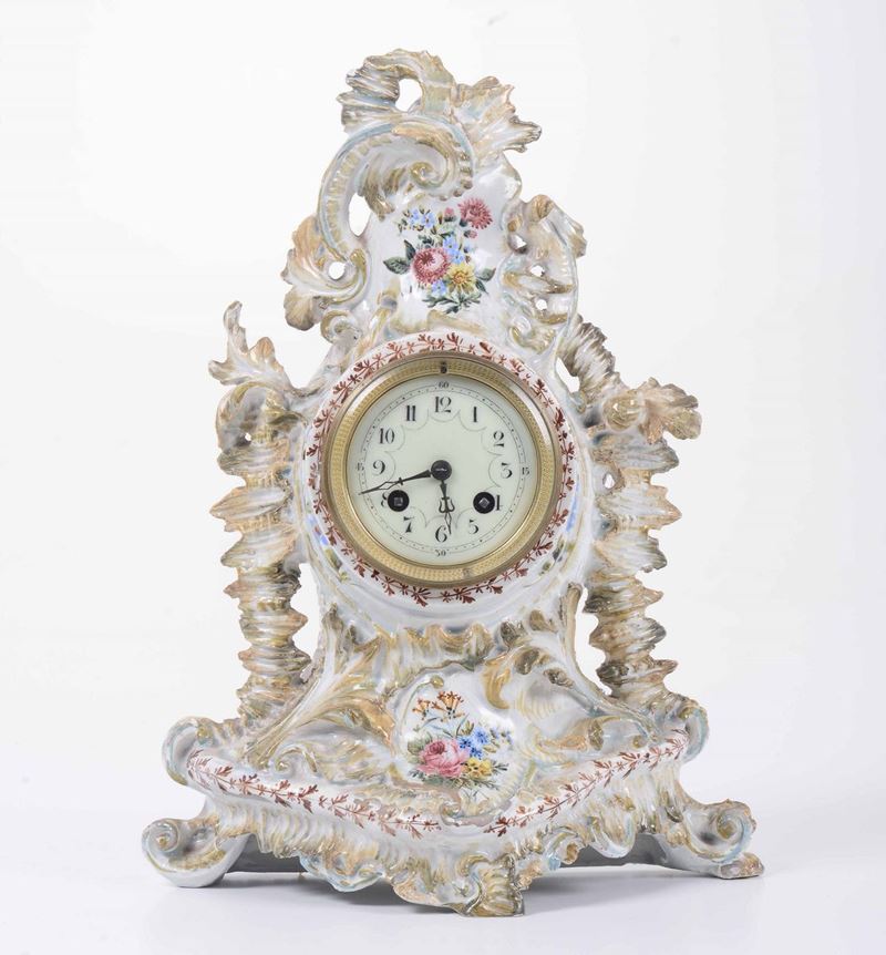 Orologio Nove, Manifattura Antonibon, seconda metà del XIX secolo  - Asta Ceramiche - Asta a Tempo - Cambi Casa d'Aste