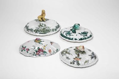 Quattro Coperchi di Zuppiera Fabbriche Diverse Dell’italia Settentrionale, Seconda Metà del Sette...