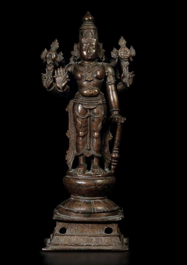 Scultura in bronzo raffigurante Shiva, India, XVI/XVII secolo
