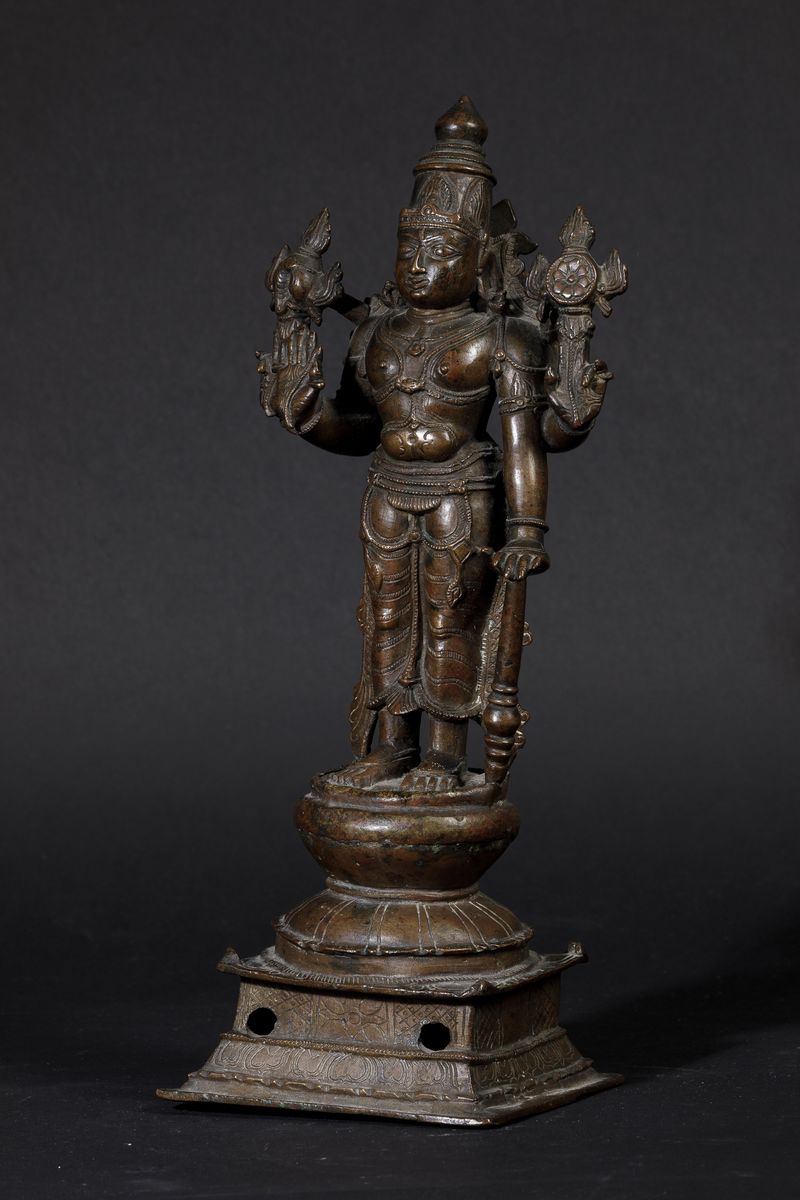 Scultura in Bronzo Raffigurante Shiva, India, XVI/XVII Secolo