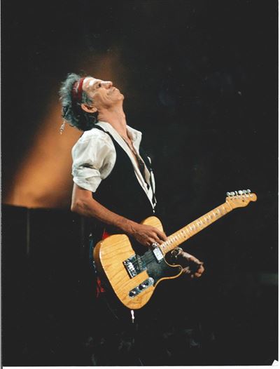 The Rolling Stones During Their Concert in Stockholm Globen Arena Tonight, Keith Richard