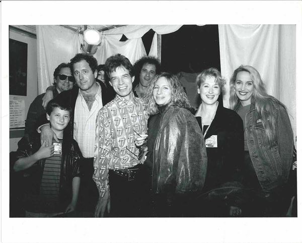 Mick Jagger and fans, with Meryl Streep