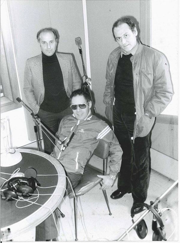 Gianni Boncompagni, Renzo Arbore e Giorgio Bracardi, trasmissione radiofonica “Alto Gradimento”