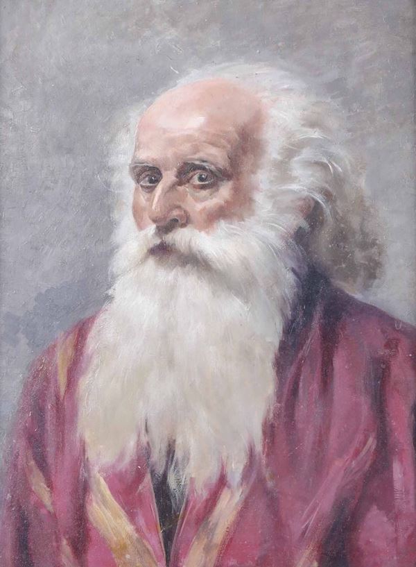 Pittore del XIX-XX secolo Ritratto di anziano