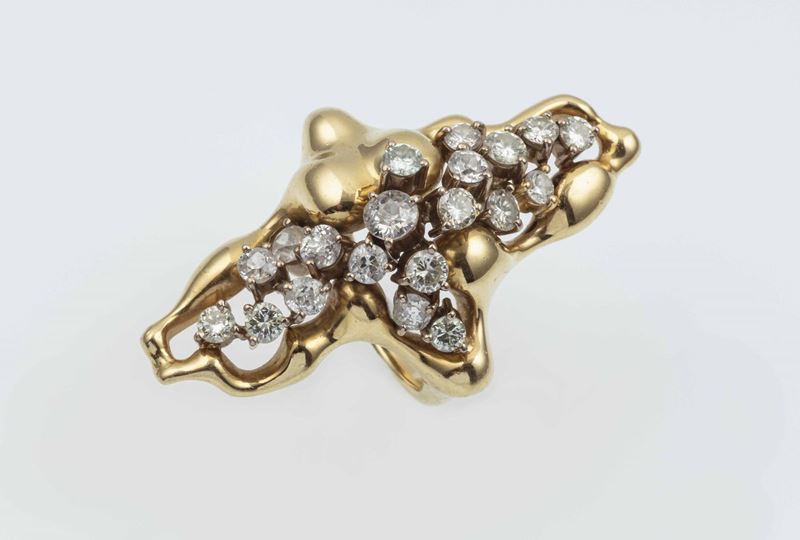 Anello con diamanti  - Auction Jewels - Time Auction - Cambi Casa d'Aste