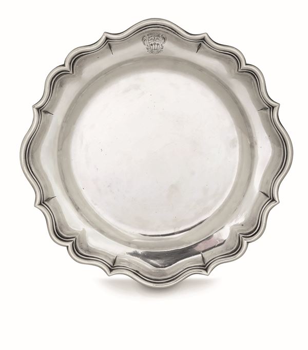 A silver plate, Lombardy 1700s